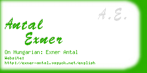 antal exner business card